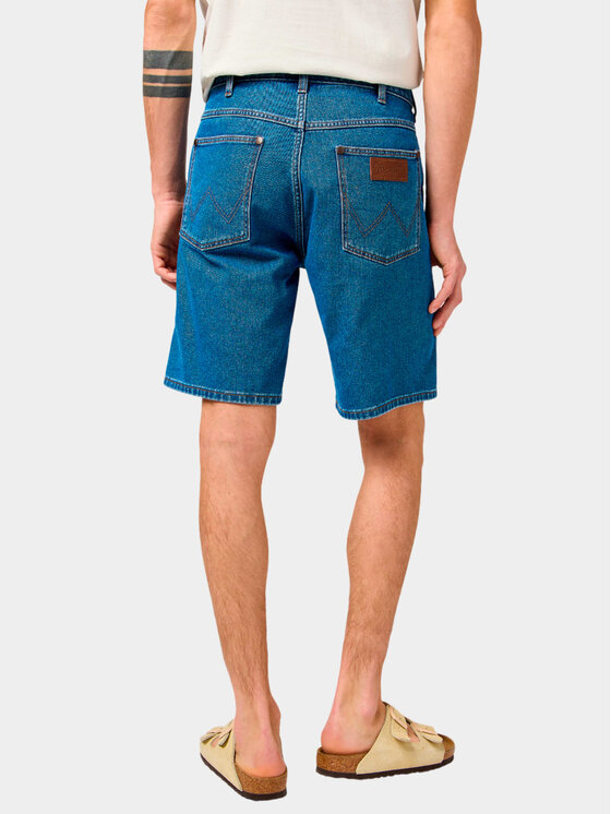 Wrangler Wrangler Szorty jeansowe FRONTIER SHORT Niebieski Regular Fit