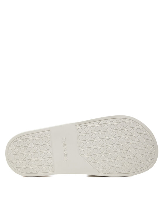 Calvin Klein Calvin Klein Şlapi Slide Saff Mono HW0HW02106 Alb