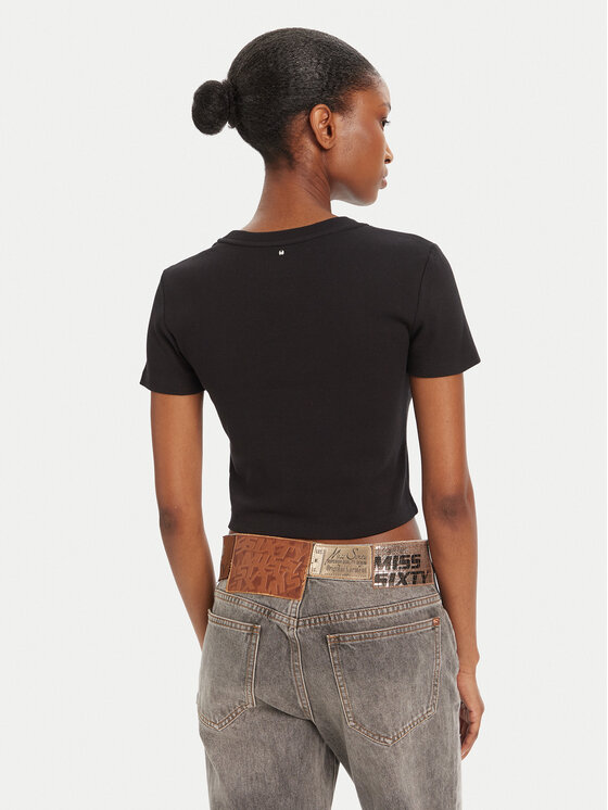 Miss Sixty Miss Sixty Majica 6L1SJ4300000 Črna Slim Fit