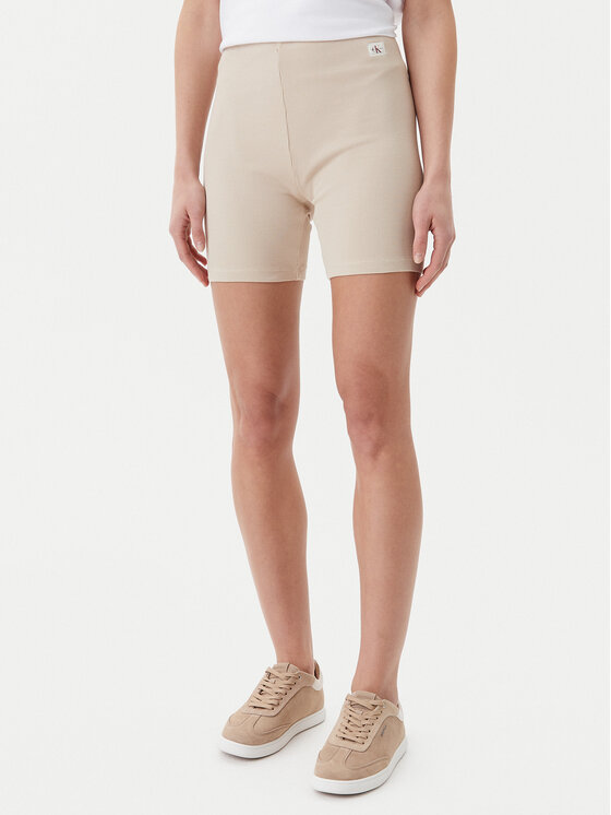 Calvin Klein Jeans Biker shorts J20J225217 Beige Slim Fit, taglia : XL