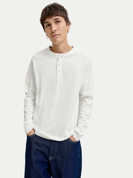 Jack & Jones Jack & Jones S dlhými rukávmi Blutyrell 12266583 Biela Regular Fit
