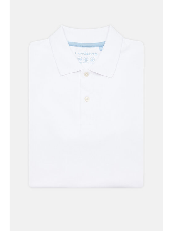 Lancerto Lancerto Polo Jakob PO073124000004 Biały Regular Fit