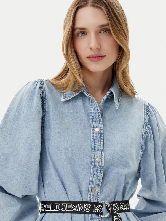 Karl Lagerfeld Jeans Karl Lagerfeld Jeans Džínové šaty A2W13022 Modrá Regular Fit