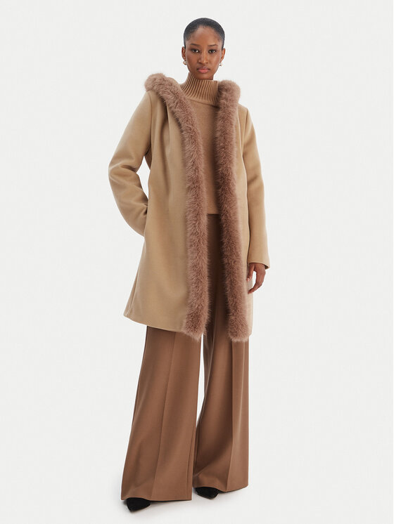 Rinascimento Rinascimento Wintermantel CFC0126714003 Beige Regular Fit