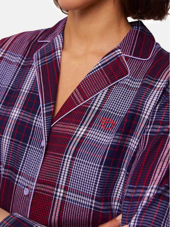 Triumph Triumph Cămașă de noapte Boyfriend NDW X Checks 10216520 Vișiniu