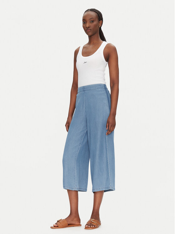 ONLY ONLY Kalhoty culottes Charis 15337936 Modrá Wide Leg