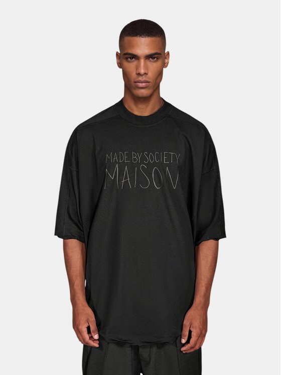MADE BY SOCIETY MADE BY SOCIETY T-Shirt Null - T17707 Czarny Basic Fit
