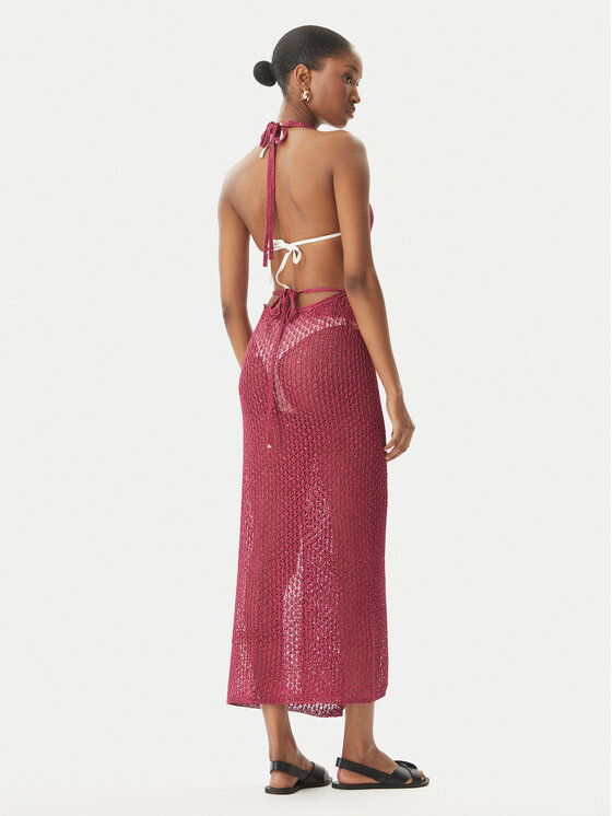 Guess Guess Haljina za plažu E6GK04 Z5402 Tamnocrvena Classic Fit