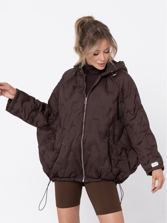 Miss LK Miss LK Kurtka puchowa MISSLKK Brązowy Oversize