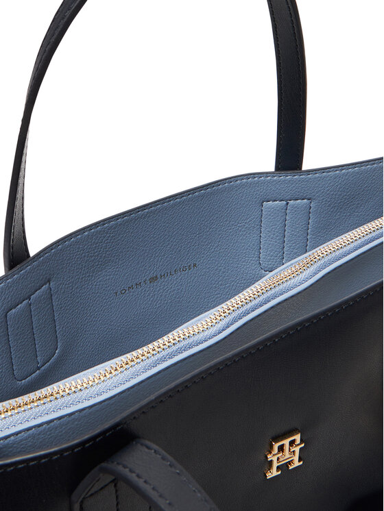 Tommy Hilfiger Tommy Hilfiger Geantă Th Icon Satchel AW0AW17683 Bleumarin