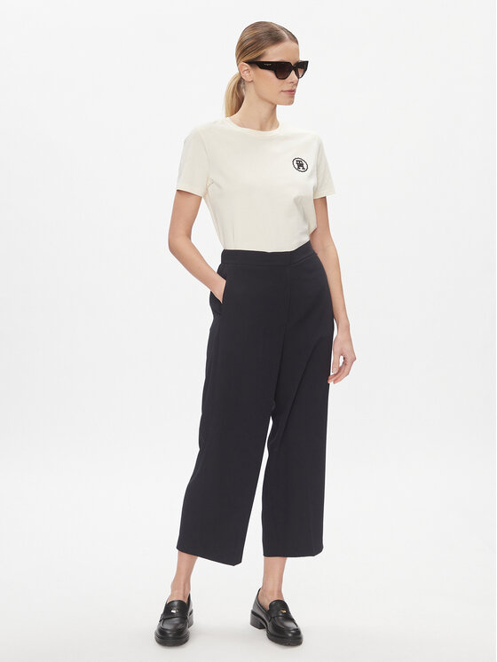 Tommy Hilfiger Tommy Hilfiger Stoffhose WW0WW41908 Dunkelblau Wide Leg