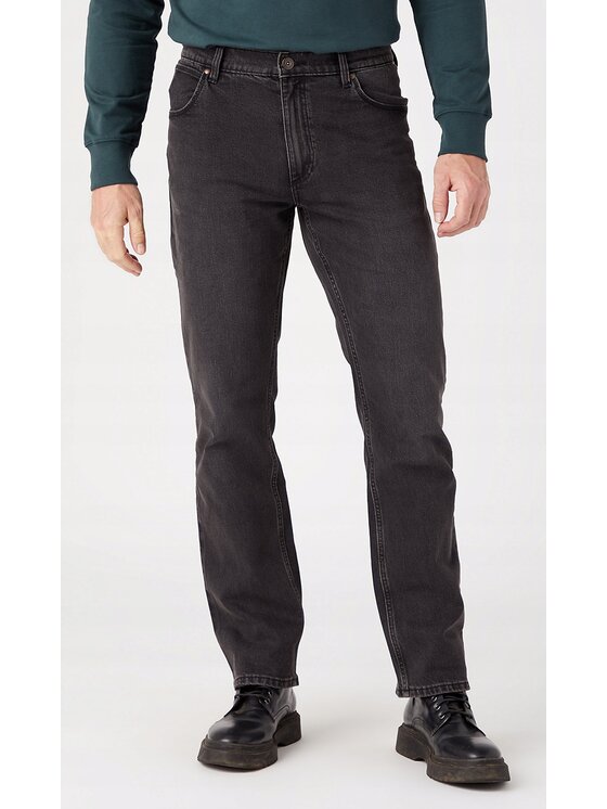 Wrangler Wrangler Jeansy Straight Szary Regular Fit