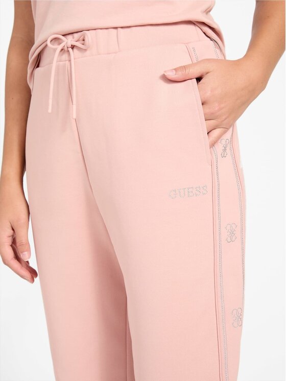 Guess Guess Штани з тканини 179778 Рожевий Slim Fit