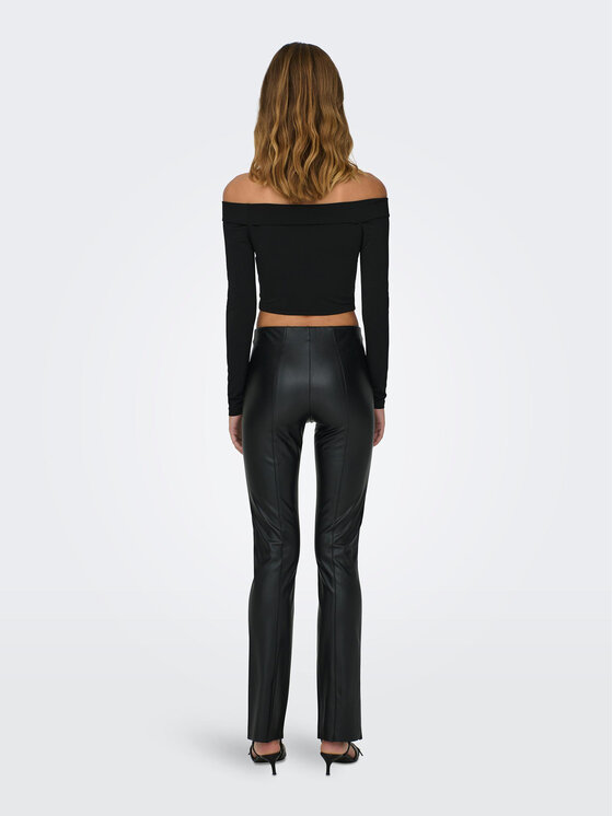 ONLY ONLY Bluzka 15302593 Czarny Slim Fit