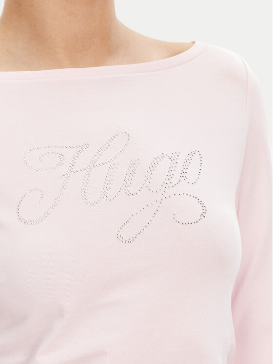 HUGO HUGO Bluză 50537227 Roz Slim Fit