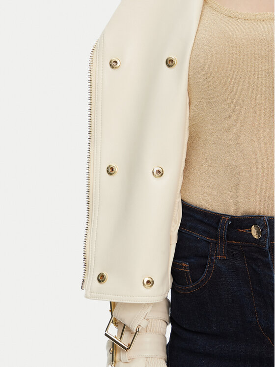 Guess Guess Bunda z imitace kůže W4YL33 K8S30 Écru Regular Fit