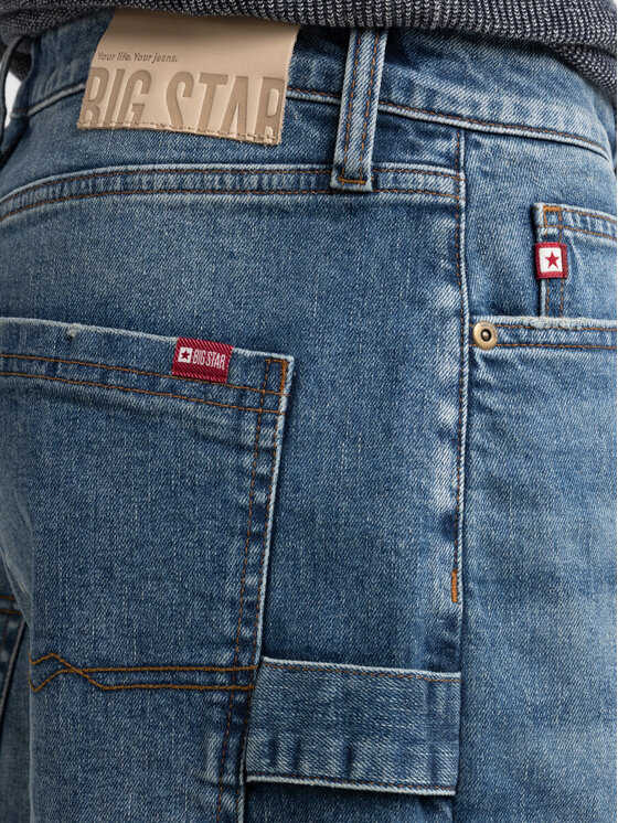 BIG STAR BIG STAR Szorty jeansowe ALEKSY_WORKWEAR_422_110 Niebieski Basic Fit