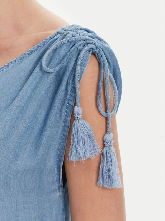 Pepe Jeans Pepe Jeans Vsakodnevna obleka Effie PL953664 Modra Loose Fit