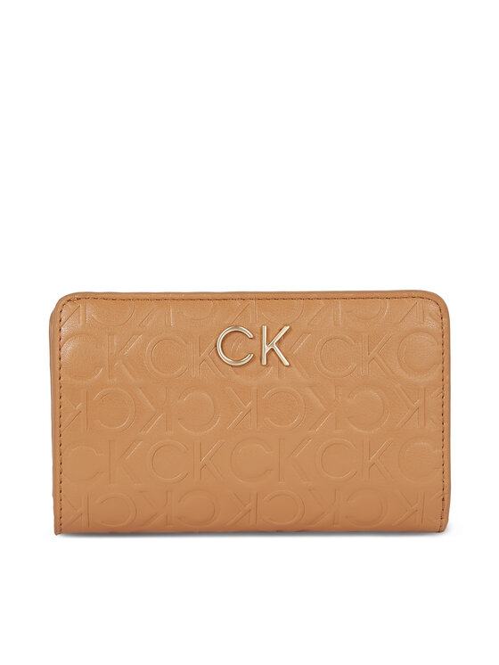 Calvin Klein Sieviešu maks Re-Lock Bifold Fr Wallet Emb K60K611318 Brūns