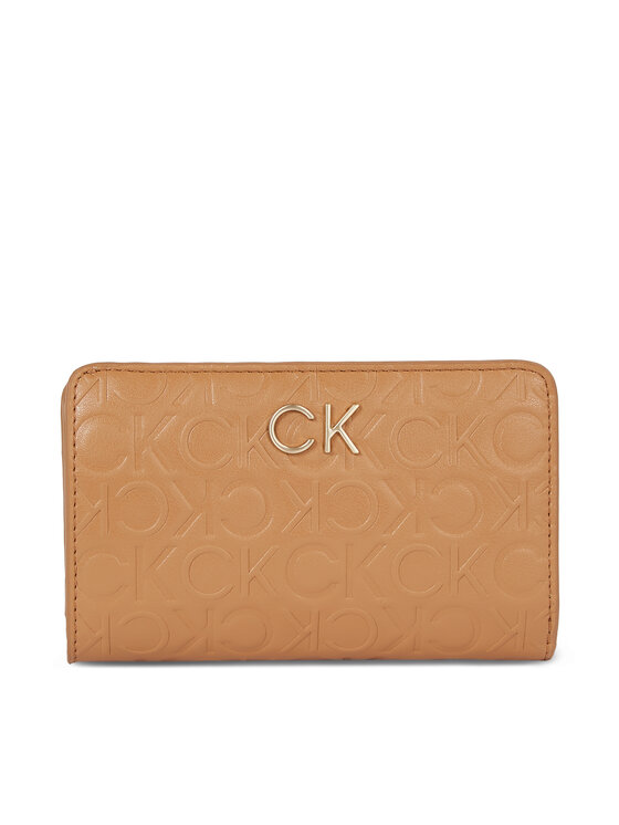 Portofel pentru femei Calvin Klein Re-Lock Bifold Fr Wallet Emb K60K611318 Maro