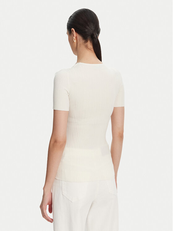 Elisabetta Franchi Elisabetta Franchi Pulover MK-55B-51E2 Alb Slim Fit