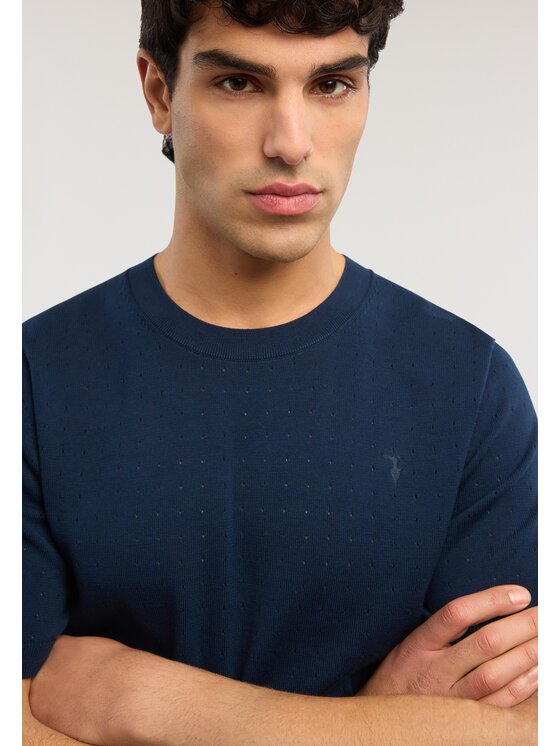 Trussardi Trussardi Sweter M0588000063N034 Niebieski Regular Fit