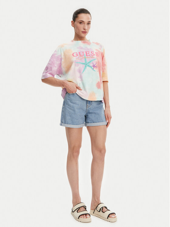 Guess Guess T-Shirt E5GI00 K8G01 Έγχρωμο Oversize
