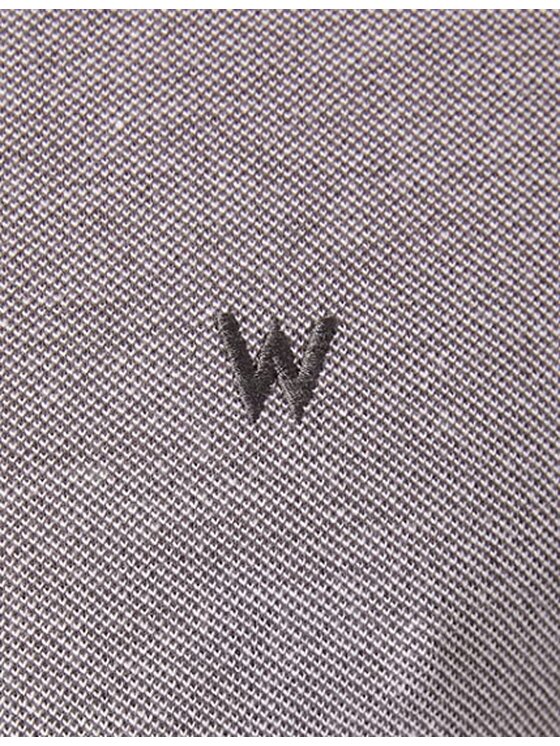 Wrangler Wrangler T-Shirt SS REFINED POLO Szary Regular Fit