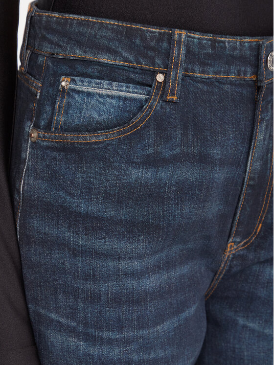 Guess Guess Džínsy W5YA1A D0213 Tmavomodrá Wide Leg