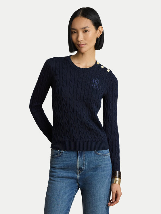 LAUREN RALPH LAUREN Pulover 200P14039002 Bleumarin Regular Fit