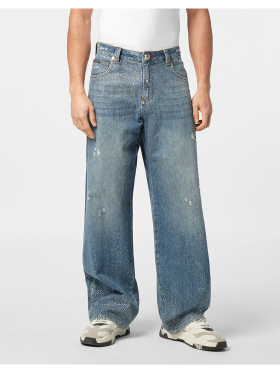 PHILIPP PLEIN PHILIPP PLEIN Jeansy 25429 Niebieski Loose Fit