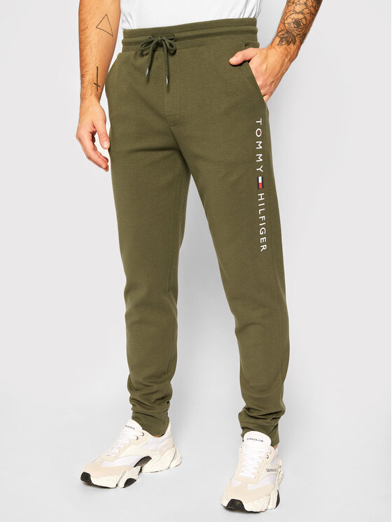 Tommy Hilfiger Tommy Hilfiger Pantalon jogging Track Rib UM0UM01916 Vert Regular Fit