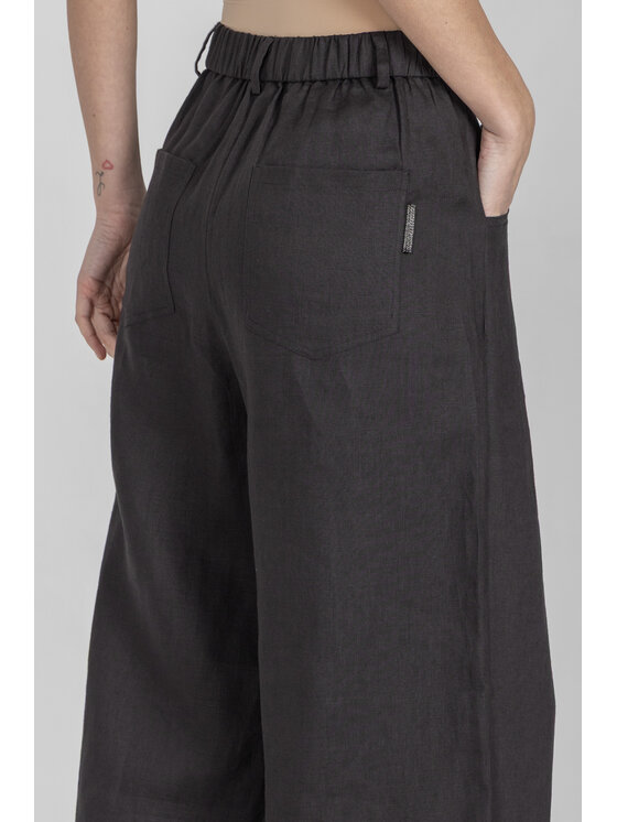 Deni Cler Milano Deni Cler Milano Spodnie materiałowe T-DC-5228-F2-60-90-1 Czarny Loose Leg