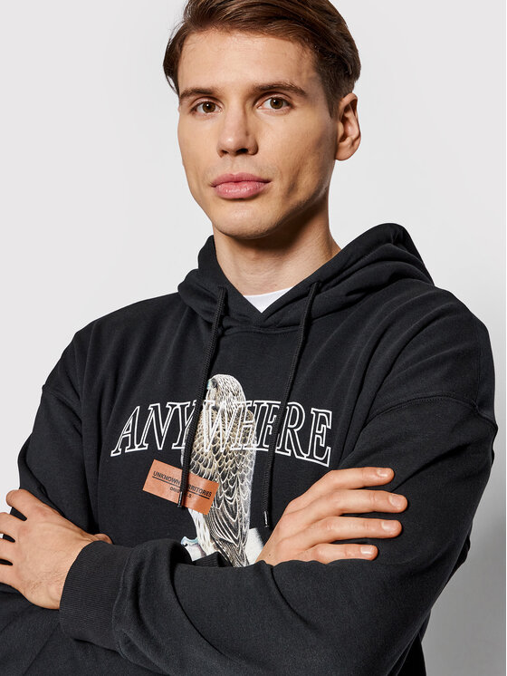 Felpa Heritage 12198181 Nero Loose Fit