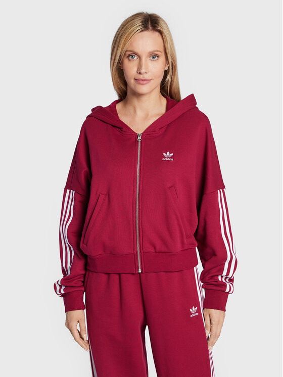 adidas Felpa adicolor HM2133 Bordeaux Loose Fit Modivo