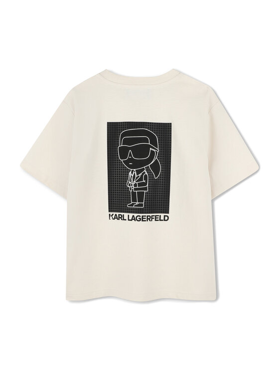 Karl Lagerfeld Kids Karl Lagerfeld Kids Tričko Z30440 S Biela Regular Fit