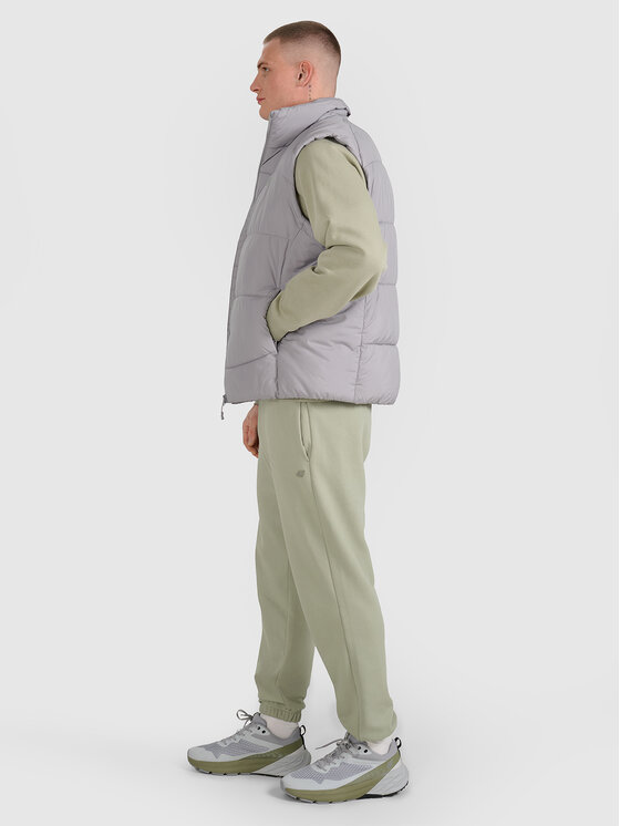 4F 4F Kamizelka MIDSHOP TEXTILE Szary Regular Fit