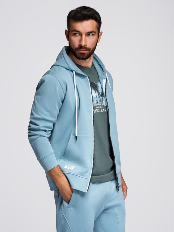 Ombre Ombre Komplet dresowy Z119 Błękitny Regular Fit