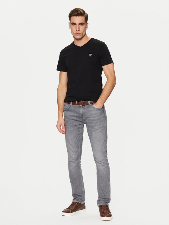 Guess Guess T-Shirt U97M01 KCD31 Czarny Slim Fit