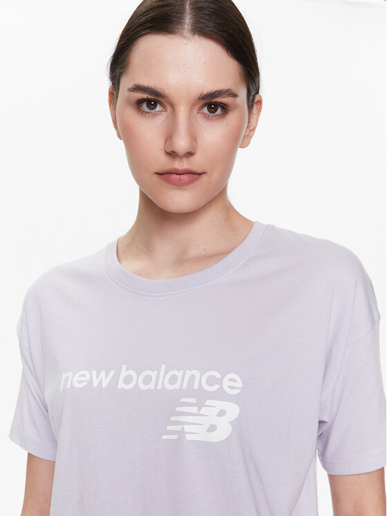 New Balance New Balance Тишърт Stacked WT03805 Виолетов Relaxed Fit