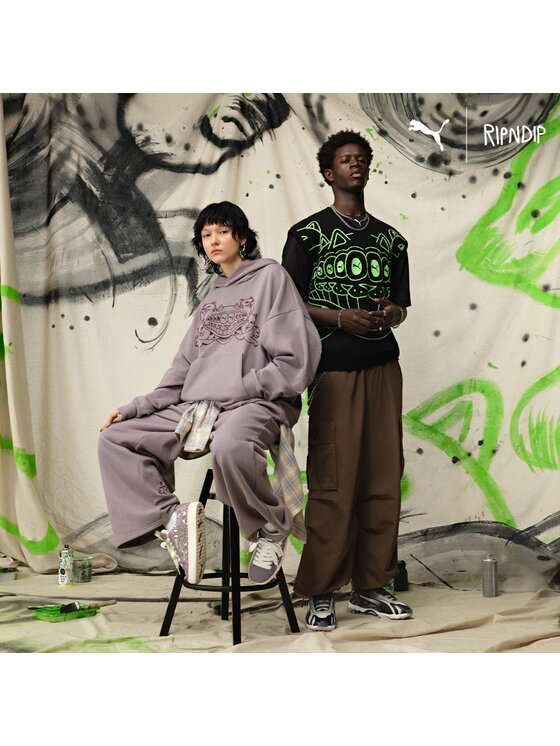 Puma Puma Bluza 632414 Fioletowy Regular Fit
