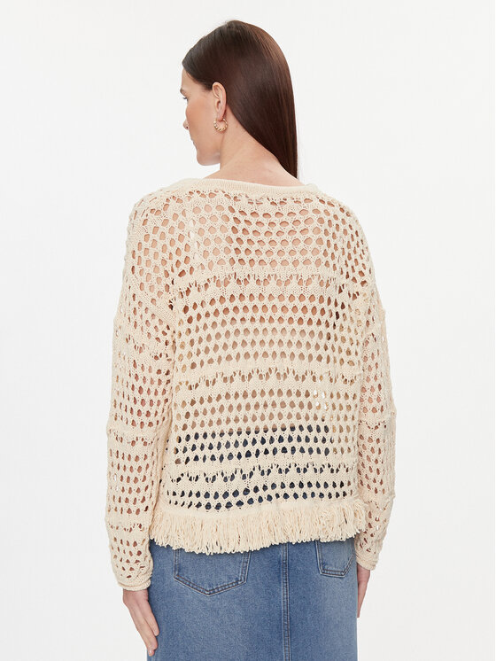 Kontatto Kontatto Sweter 3M2063C Beżowy Regular Fit