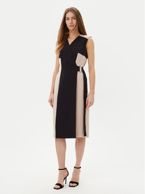 DKNY DKNY Koktejlové šaty DD5N1H61 Černá Slim Fit