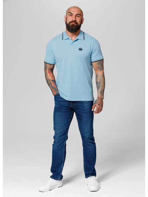 PITBULL PITBULL T-Shirt Koszulka Błękitny Regular Fit