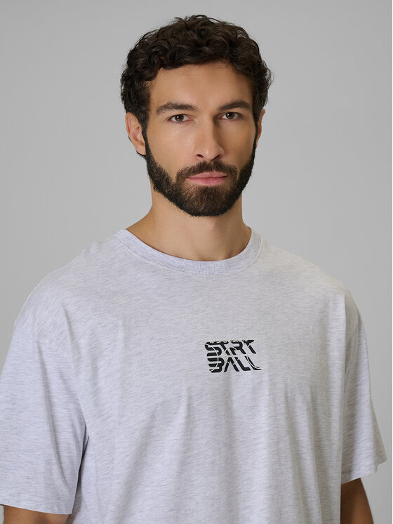 4F 4F T-Shirt ESSENTIALS Szary jasny Loose Fit