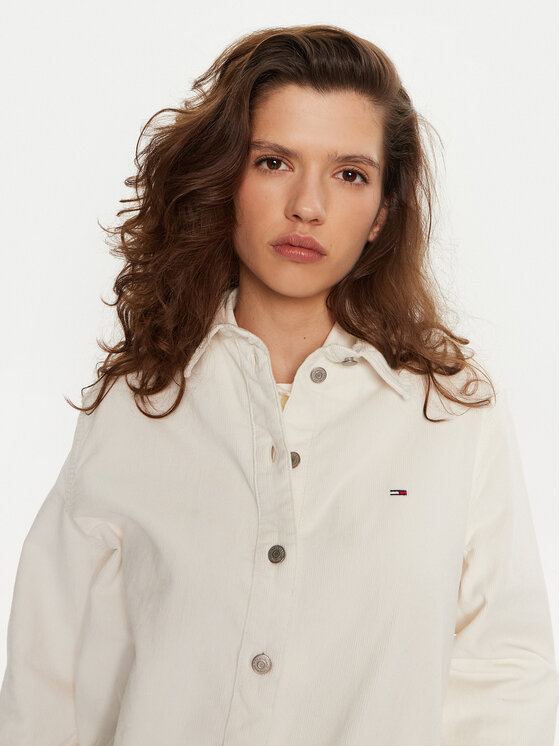 Tommy Jeans Tommy Jeans Koszula DW0DW18871 Écru Relaxed Fit
