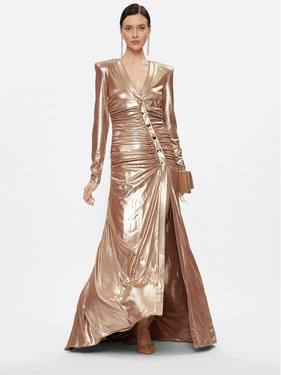 Babylon Babylon Abendkleid T_S00833 Goldfarben Regular Fit