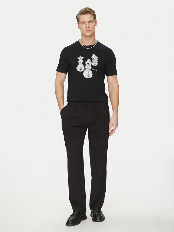 HUGO HUGO T-shirt Dischach 50532918 Crna Regular Fit
