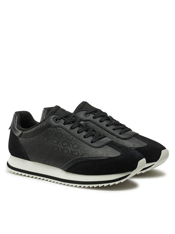 Calvin Klein Calvin Klein Laisvalaikio batai Runner Lace Up - Mono Mix HW0HW02294 Juoda