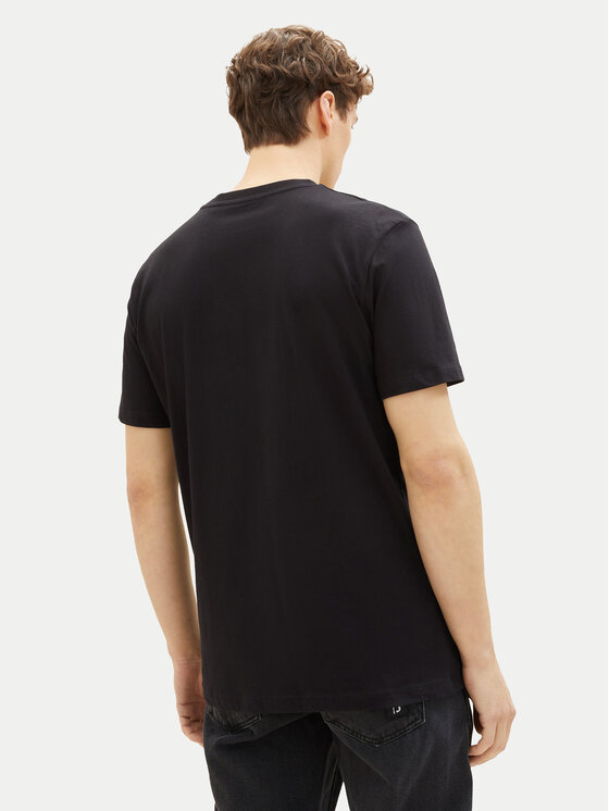 Tom Tailor Denim Tom Tailor Denim Tričko 1037653 Čierna Basic Fit